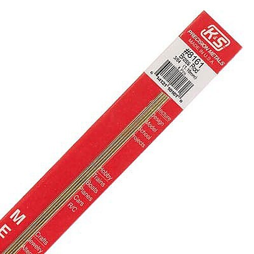 K-S 3/64'' Solid Brass Rod 4/ (4) - #8161
