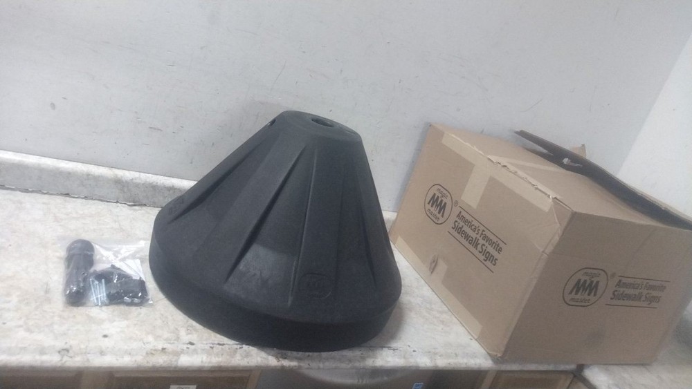 Zing 7590BK 24 In Base Diameter Black LDPE Sign Base