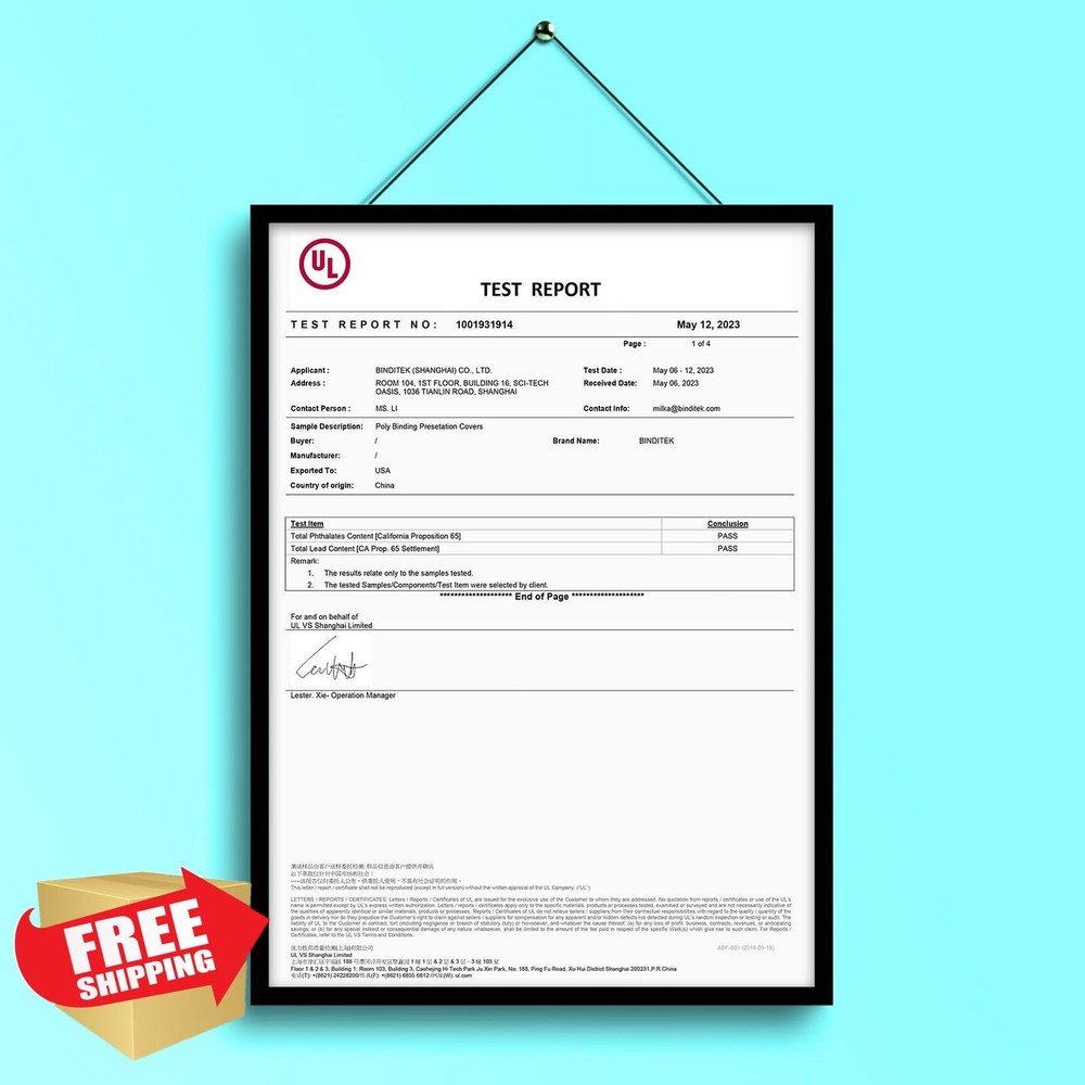 Binditek 50 Blue 8.5x11 Polycovers Leather Texture Binding Covers