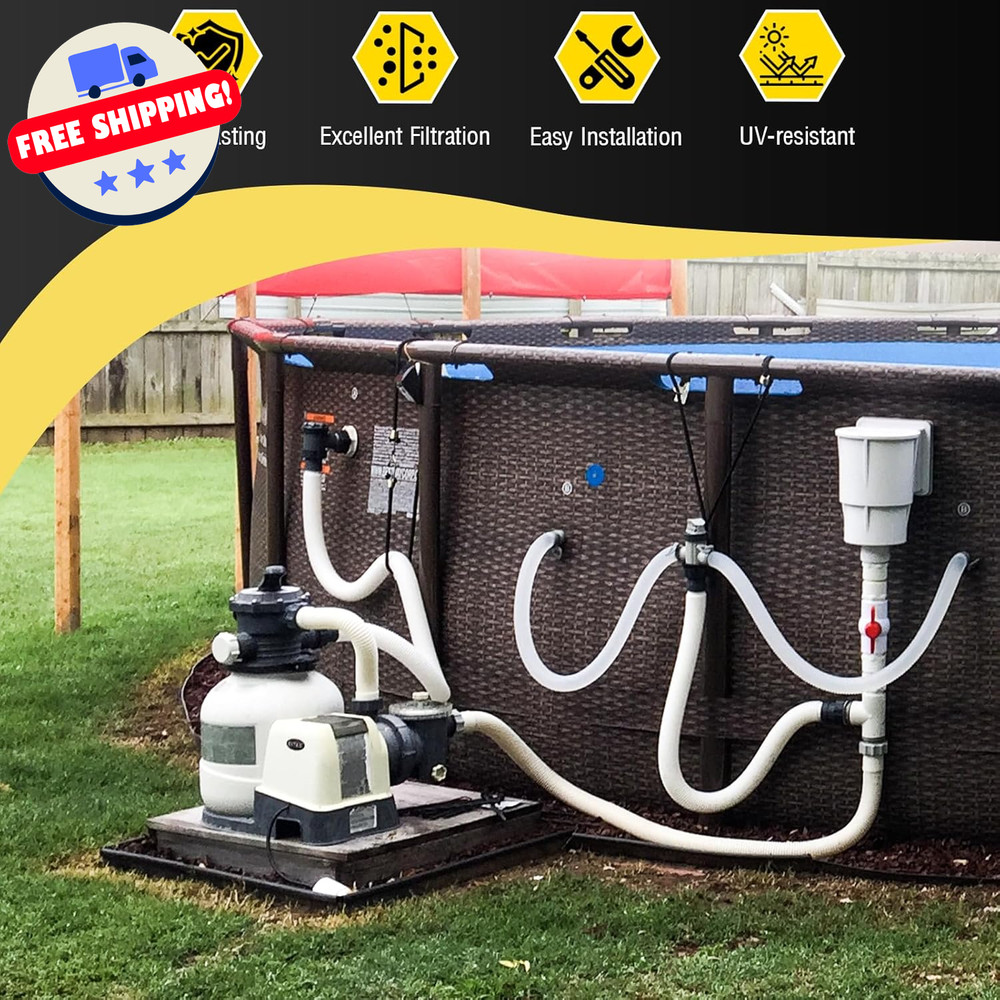 Pool Skimmer Kit Above Ground Standard Thru Wall Complete White Box System