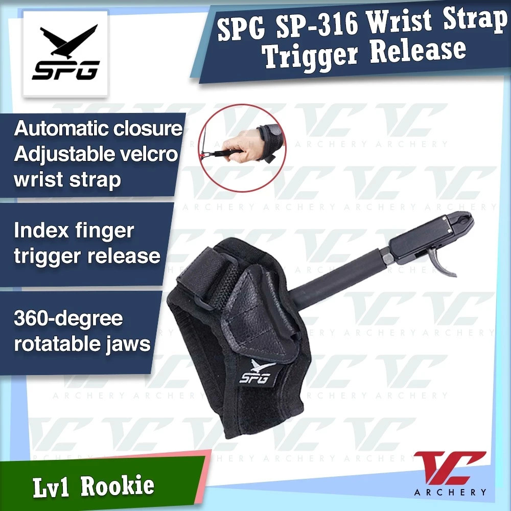 Archery Wrist Release Aid Trigger Adjustable Strap Caliper Compound Bow Hunting
