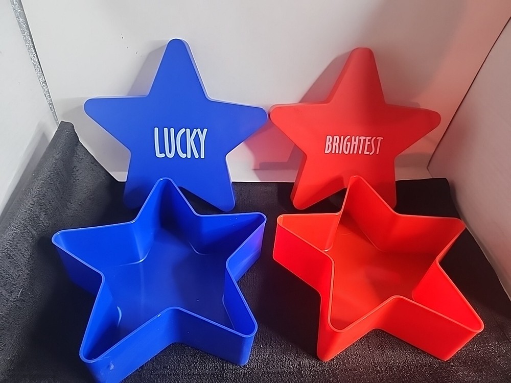 Star Shaped Plastic Storage Box Container Lucky Brightest (T83DG)