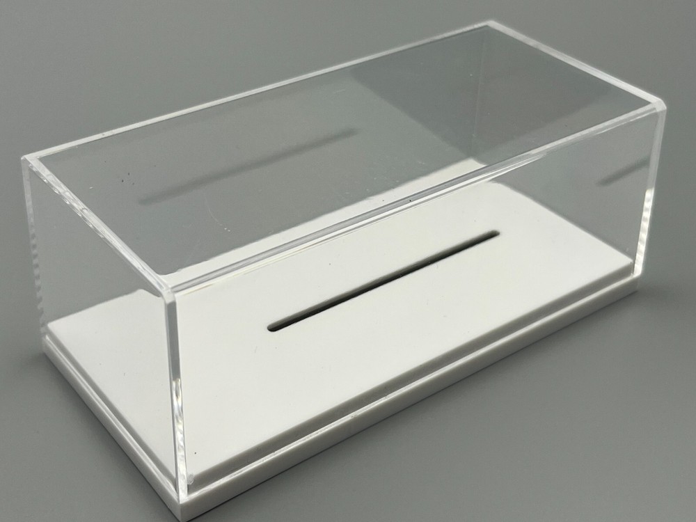 Quality Car Display Case White Plastic Base 1/64 scale