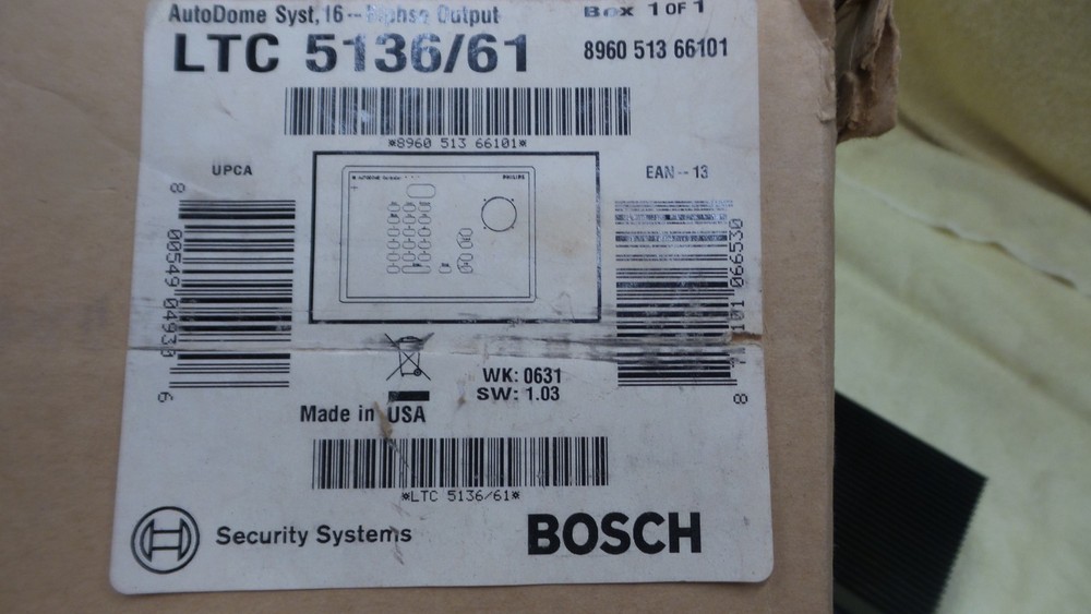 Bosch 5136/61 AutoDome Controller, Security Camera Remote Control, USED, BS