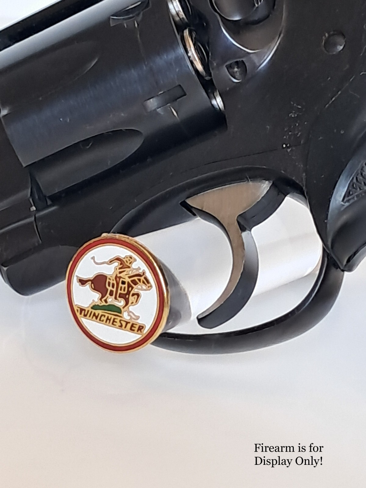 Handgun Firearm Gun Safe Shelf Display Rod - 7/8" Winchester Enamel Topper