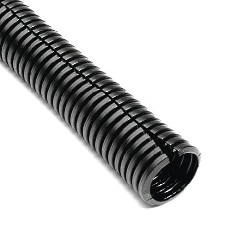 1/2" Wire Loom, Black 85°C Polyethylene Split Sleeving, 5 ft Length