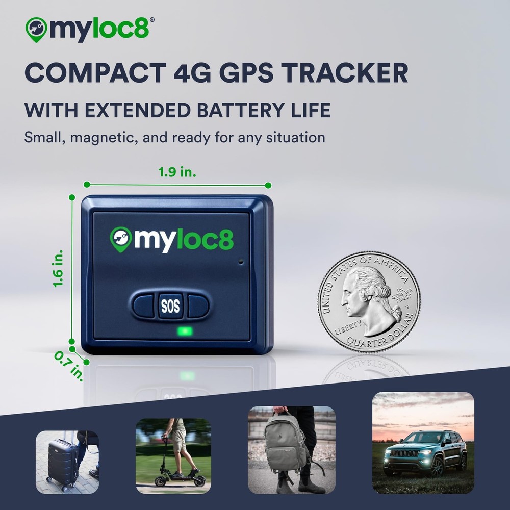 GPS Tracker for Vehicles with Magnet– 4G LTE Real-Time Location Device wit