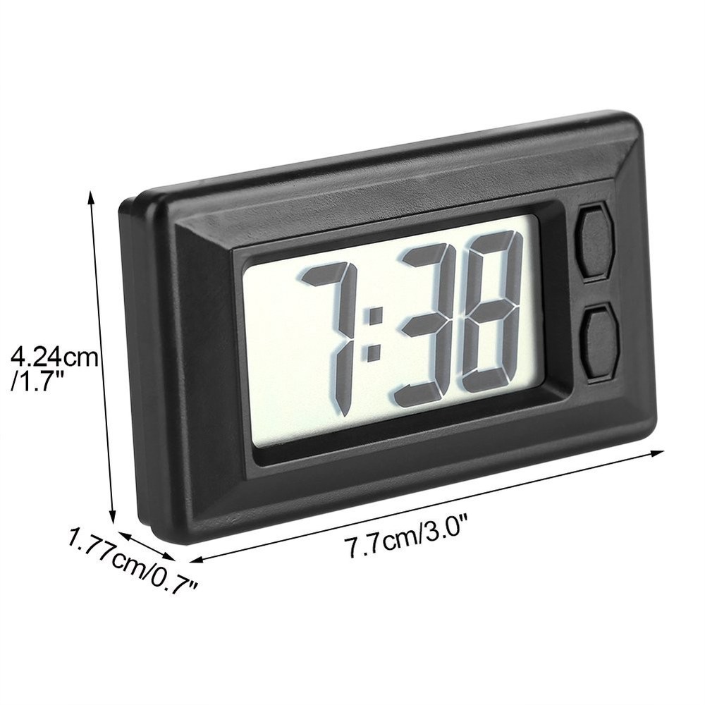 Ultra Thin Digital Clock, Self Adhesive LCD Digital Electronic Clock with Cal...