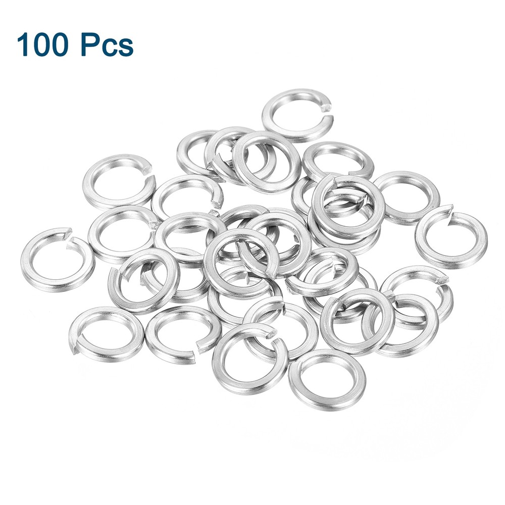 M8 Split Lock Washer, 100Pcs 304 Stainless Steel Spring Lock Washers