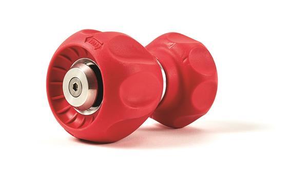 New Fireman's 5-Spray Pattern Red Hose Nozzle Compact and Powerful HISC50CS