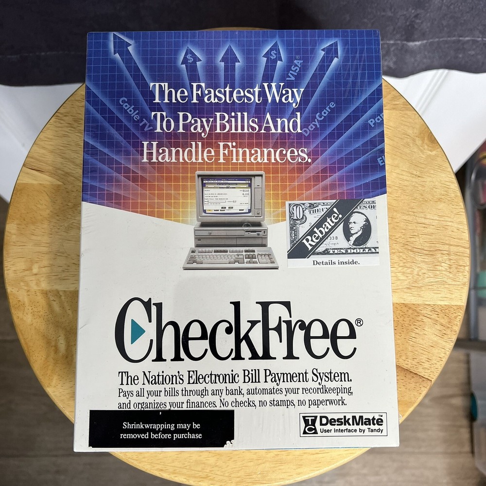 1991 Check Free Vintage Computer Software First Electronic Bill Paying Software