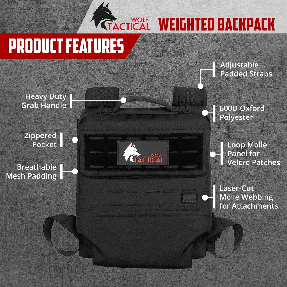 Weighted Rucking Backpack for Strength Training, Running & Walking