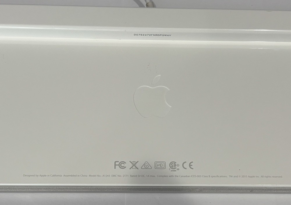 Apple A1243 Keyboard IMAC USB Port Numeric Pad Silver Tested Fully functional