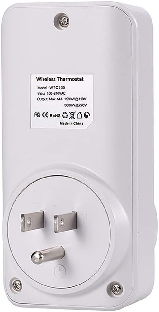 Wireless Temperature Controller Digital Plug-in Thermostat Outlet Remote Control