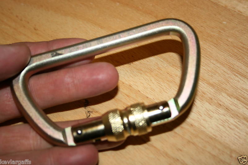 CARABINER STEEL Screw Locking  50KN or 11200Lb Fusion Tacoma