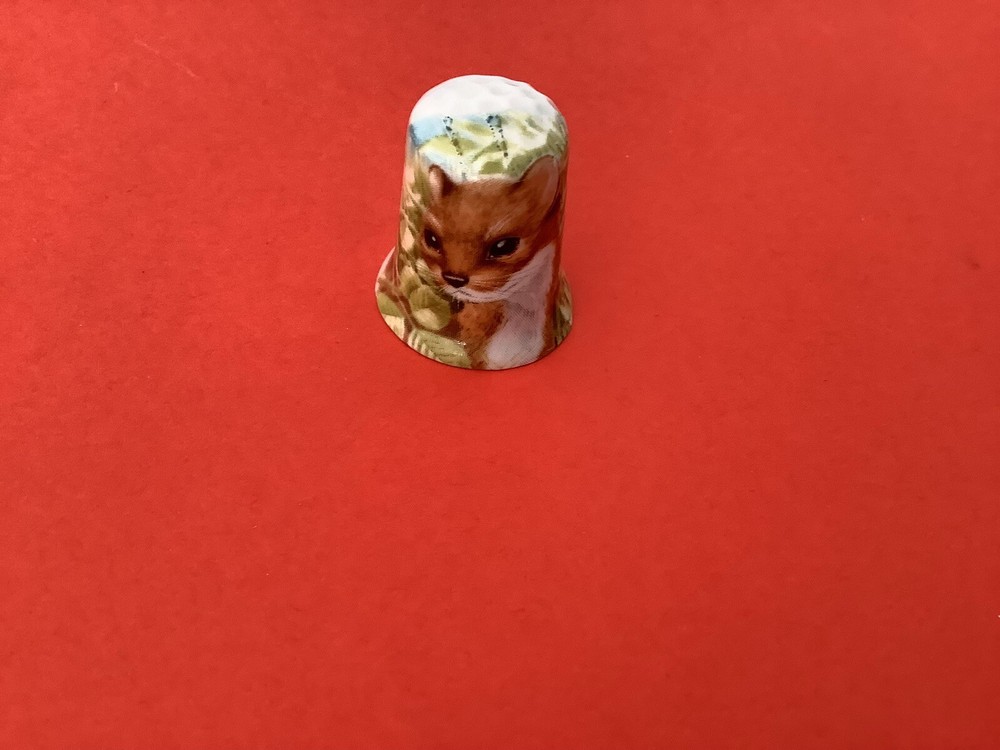 VINTAGE FINE BONE CHINA THIMBLE - ANIMAL