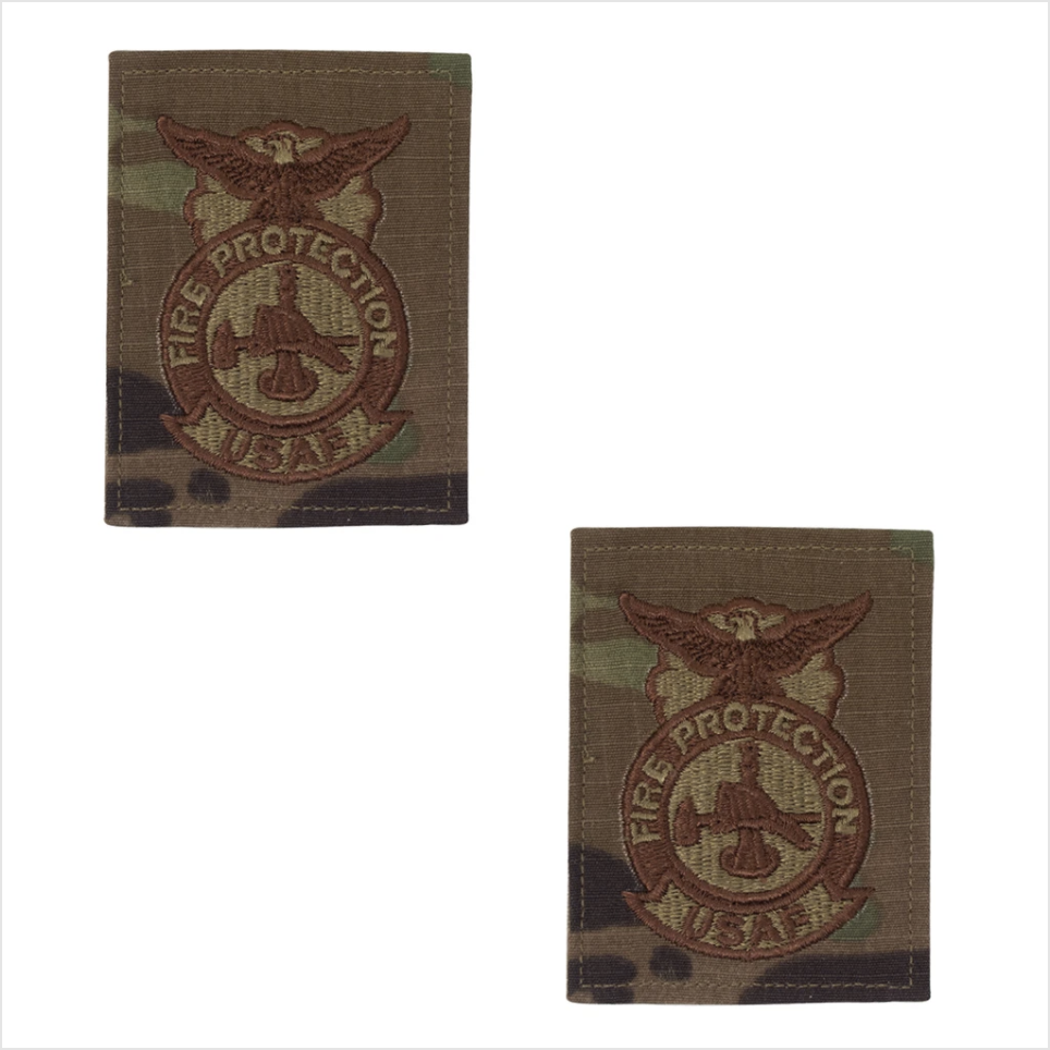 GENUINE U.S. AIR FORCE PATCH: FIRE PROTECTION: FIRE FIGHTER - OCP WITH HOOK