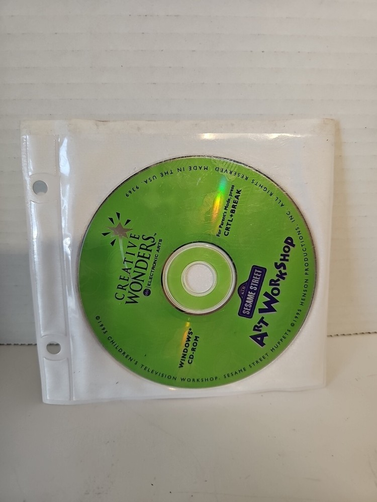 Seasame Street Art Workshop Users Guide CD ROM