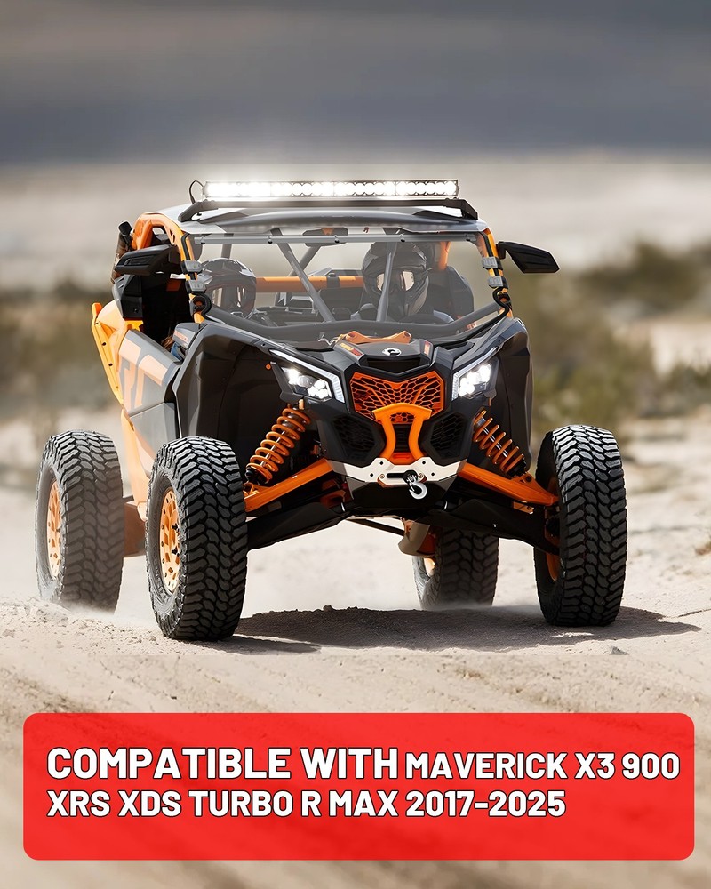 For 2017+ Can Am Maverick X3 / X3 Max Scratch Resistant Full Windshield Window