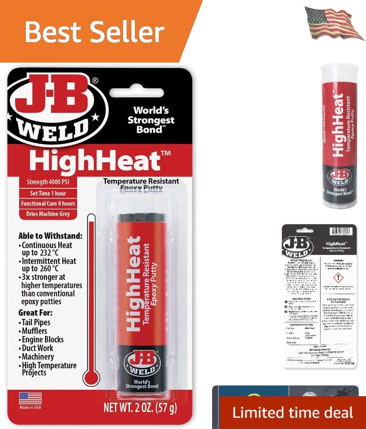 HighHeat 500 Degree Epoxy Putty Stick - 2 oz. High-Temperature Bonding Solution