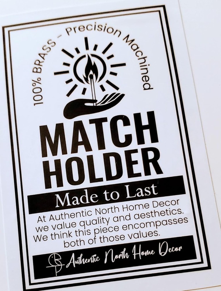 Match Holder with Striker - Bonus Incense - 100% Solid Brass Gold