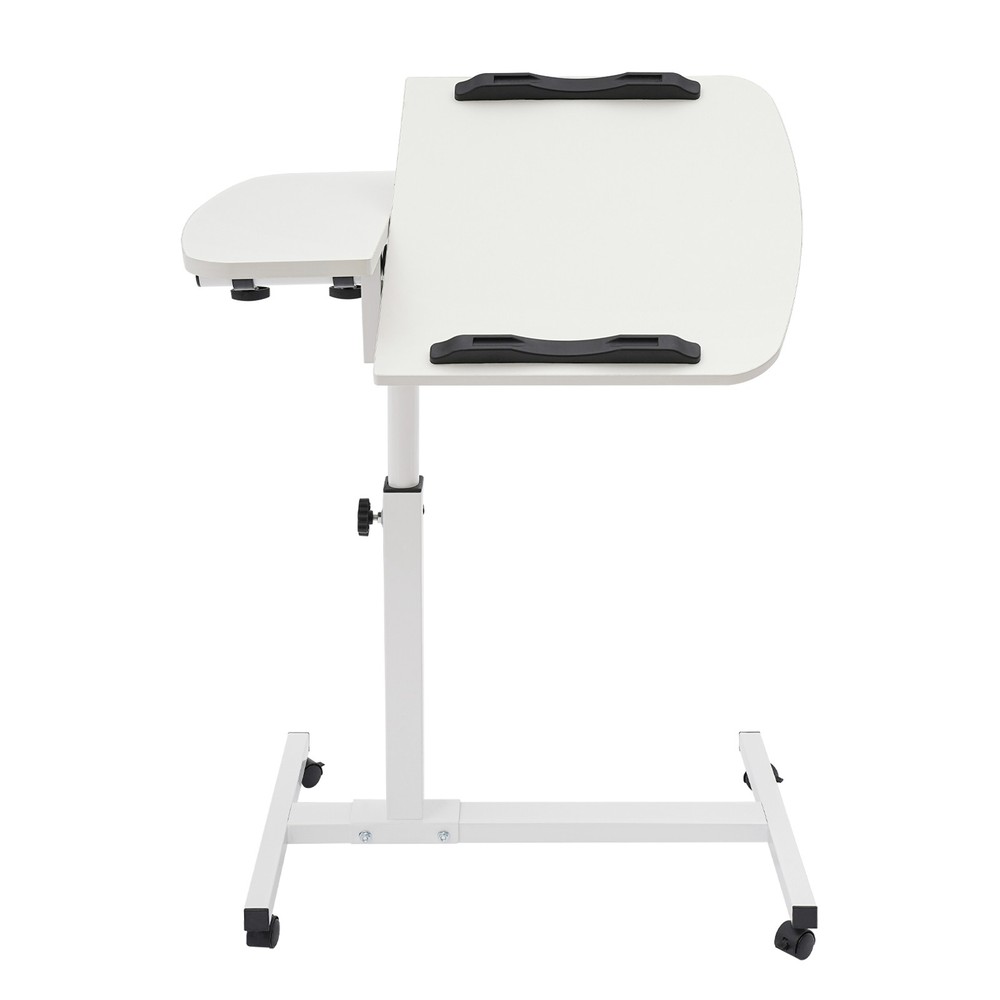 Office Laptop Desk Rolling Table Computer Mobile Stand Adjustable Portable NEW