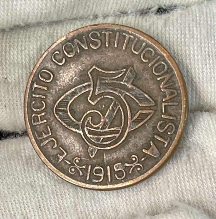 1915 Mexico 5 Centavos Coin