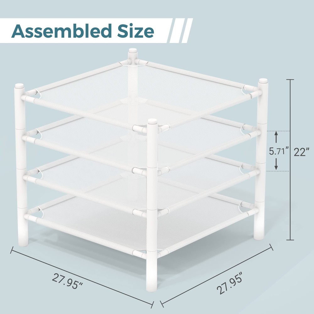 STORAGE MANIAC Sweater Drying Rack, Mesh Clothes Drying Rack, Stackable Laund...