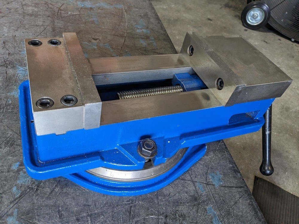 Unbranded Machine Vise: 6″ Jaw Width Horizontal Swivel Base
