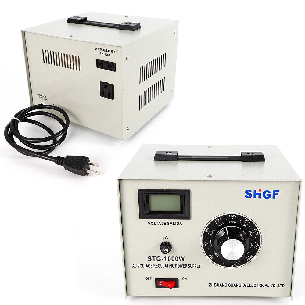 Variac Auto Transformer AC Variable Voltage Regulator Metered STG-1000W 0-300V