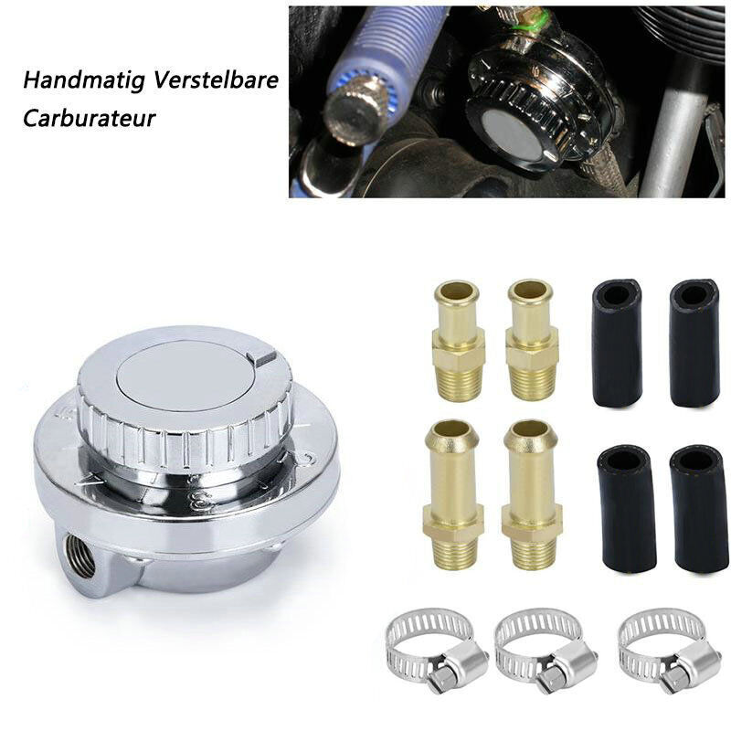 ⭐1-6 PSI Universal Adjustable Fuel Pressure Regulator Kit For Carburetor Engine⭐