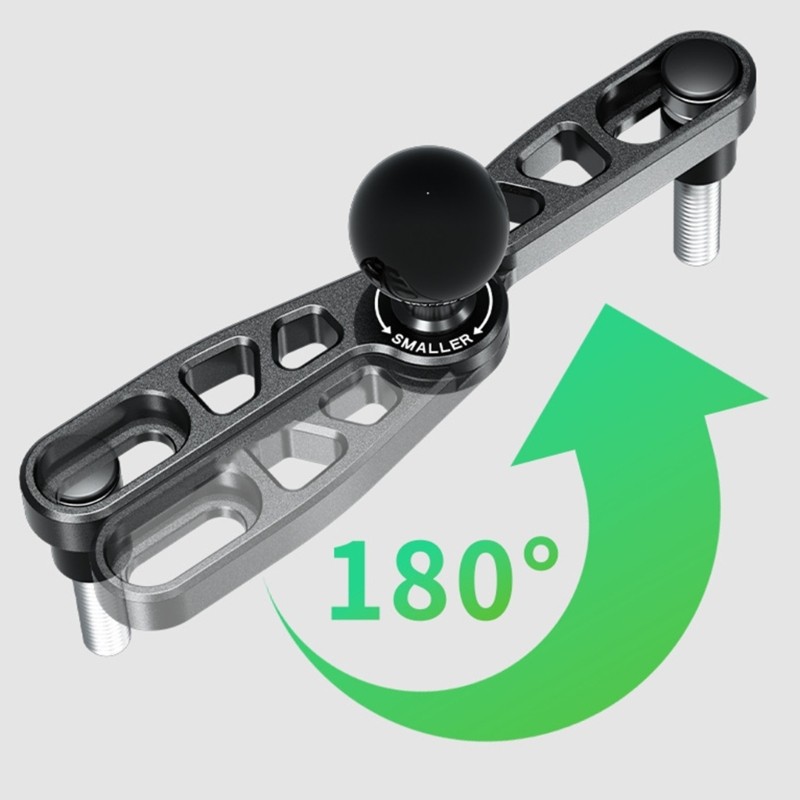 Aluminum Adjustable 25mm Ball Base Mount For Motorcycle Fork Stem Device Holder
