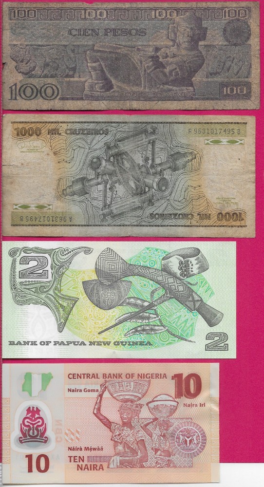LOT OF 12 NOTES MIXED COUNTRIES