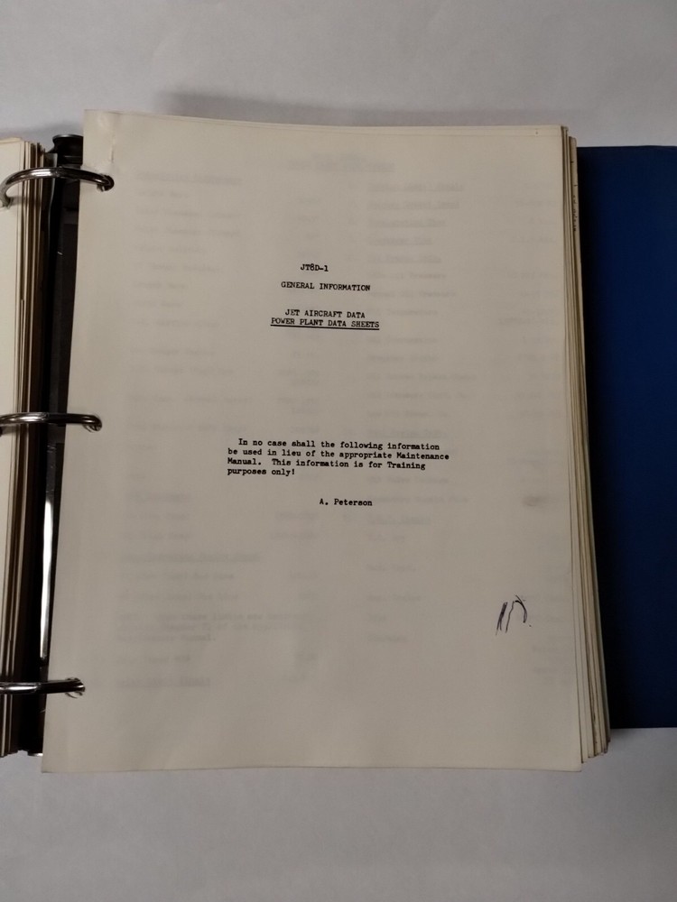 Douglas DC-9 JT8D Maintenance Training Manual for Technicians