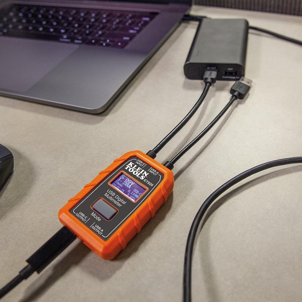 Compact USB Power Meter with Overload Detection - Ideal for Tech Professionals