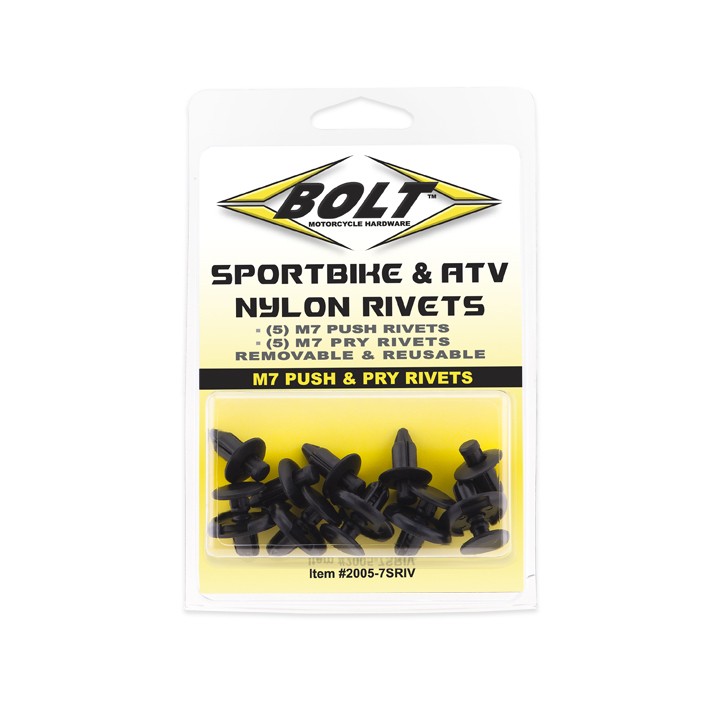 M7 Push/Pry Rivets - 10 Pack, 5 Each Type Bolt 2005-7SRIV