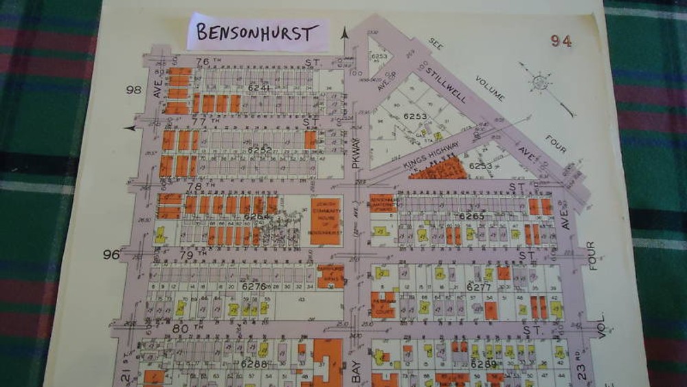 ORIGINAL 1929 BENSONHURST Brooklyn NYC Atlas Map