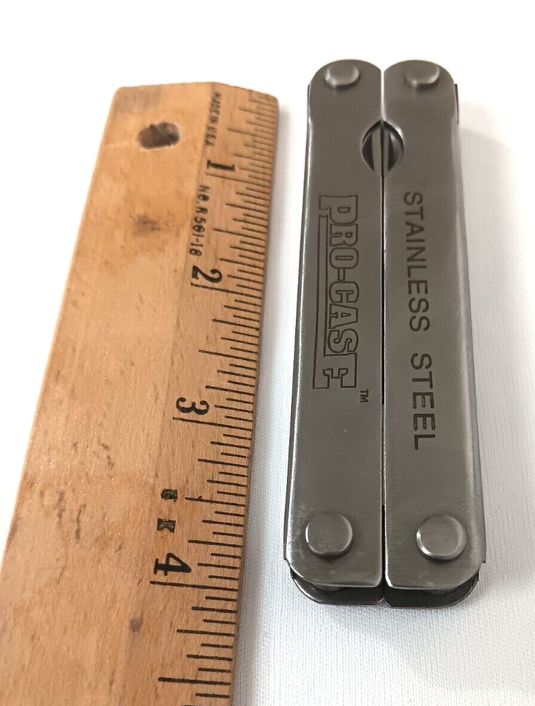 Pro-Case® Folding Stainless Multi-Tool Knife With Black Case