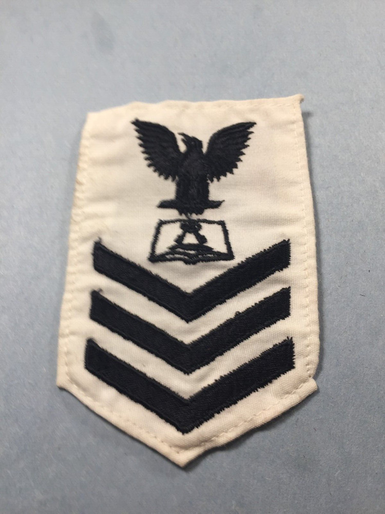 US Navy -1st class (white / Bk) patch -Culinary Specialist (FEMALE size)