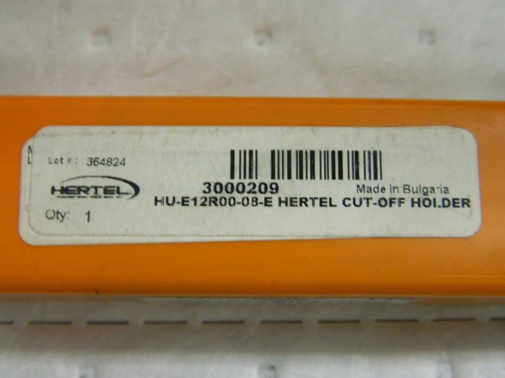 Hertel Indexable Grooving Cutoff Toolholder Right Hand HU-E12r00-08-E 3000209