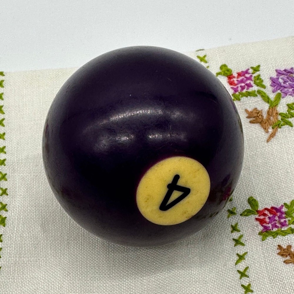 Vintage Billiard Ball Pool 4 Solid Purple Replacement Table Game Man Cave Decor
