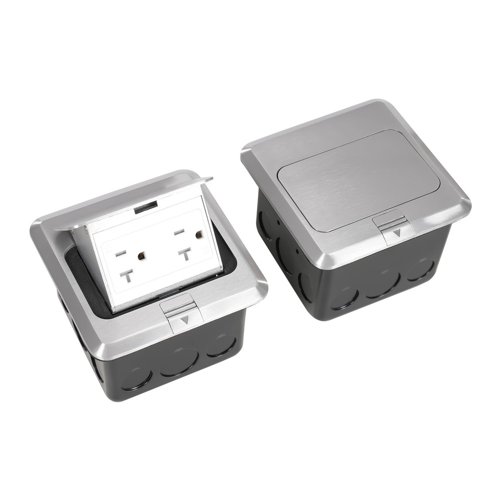 Pop-Up Floor Sockets, Pop Up Floor Outlet Sockets, 2PCS Hidden Socket