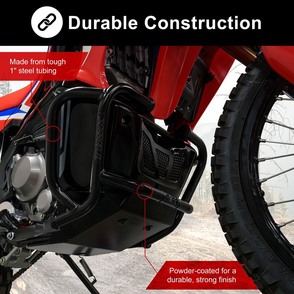 Tusk Crash Bars - Engine Guards Black for Honda CRF 300L Rally 2021-2024