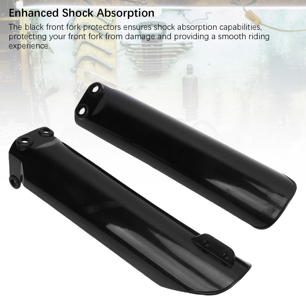 Black Fork Guard Protector Front Fork Guard Covers Shockproof Anti Aging St TWSY