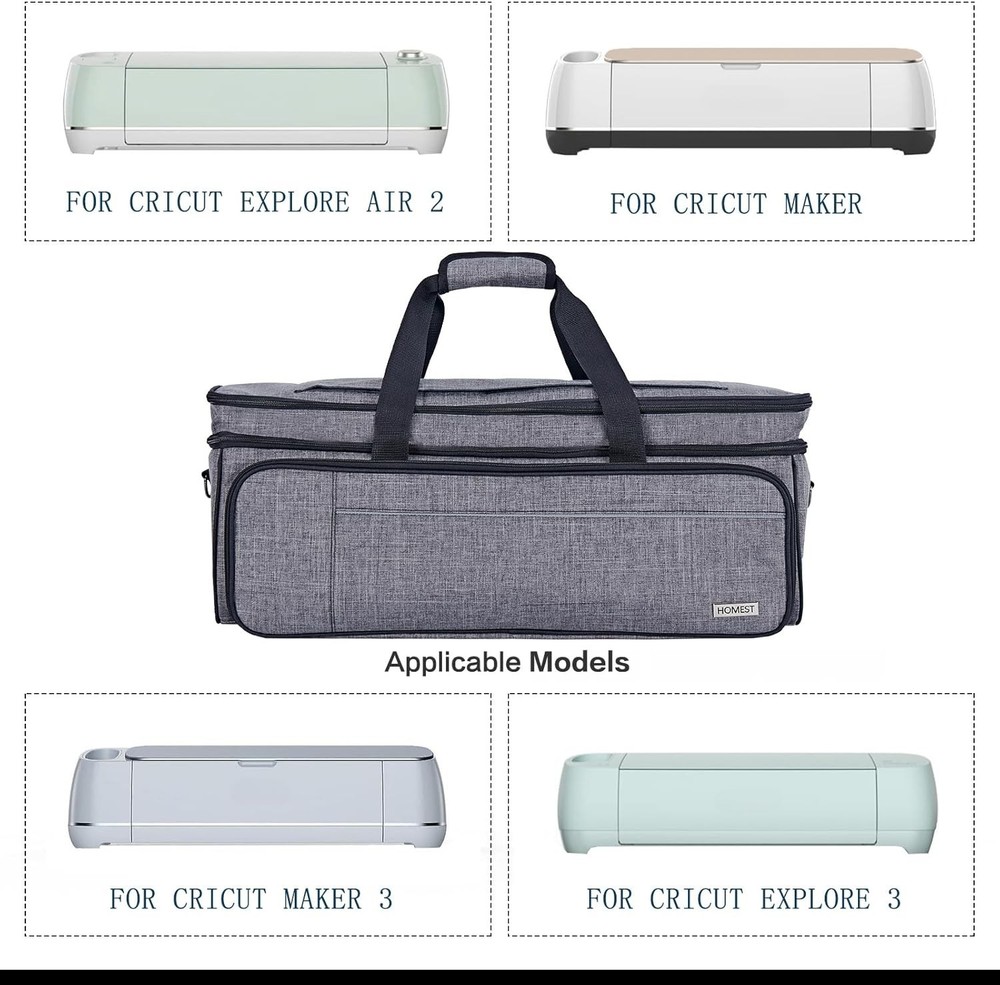 Double Layer Carrying Case with Mat Pocket for Cricut Maker 4, Explore 4, Mul...