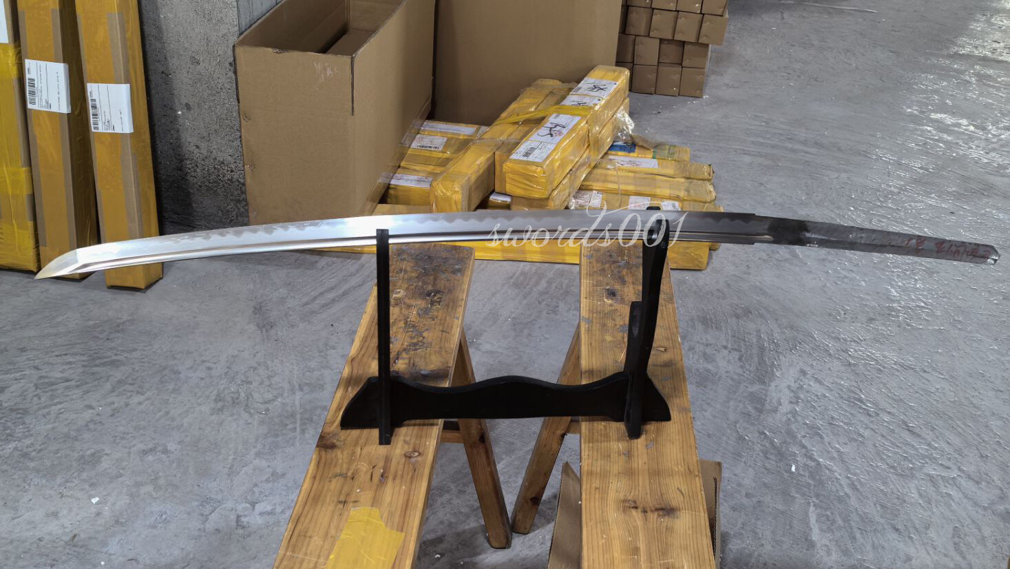 Hand Polished Japanese Samurai Katana Sword Honsanmai Clay Tempered Bare Blade