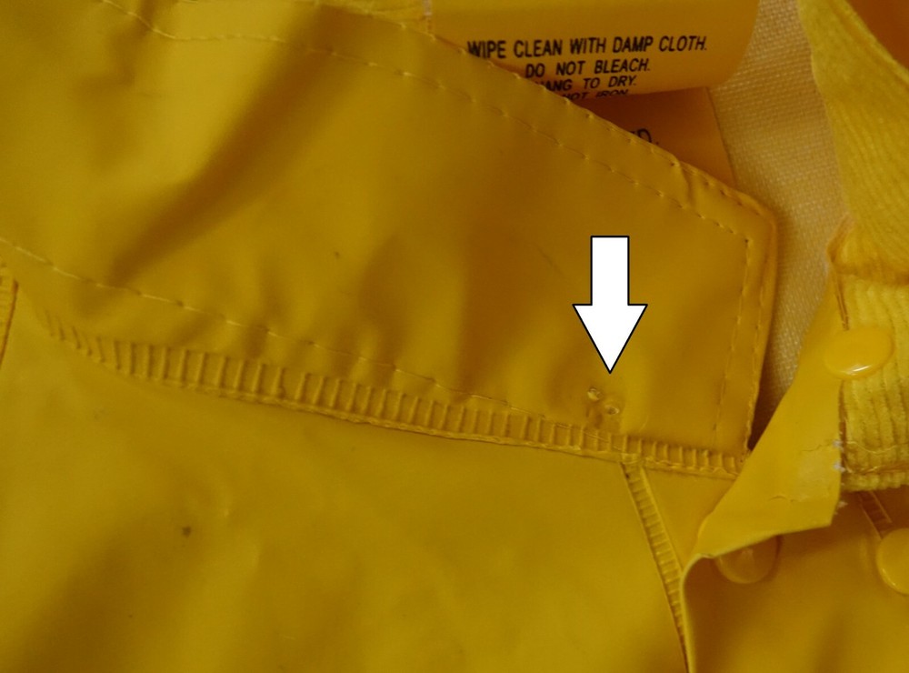 BRAZOS Work Force yellow polyvinyl Rainsuit jacket WITHOUT HOOD & bib,BUTTON ISS