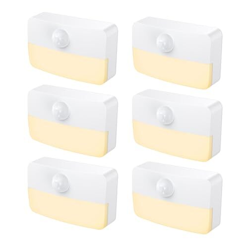 【6 Pack】Motion Sensor Night Light Stick-On Motion Sensor Lights Indoor