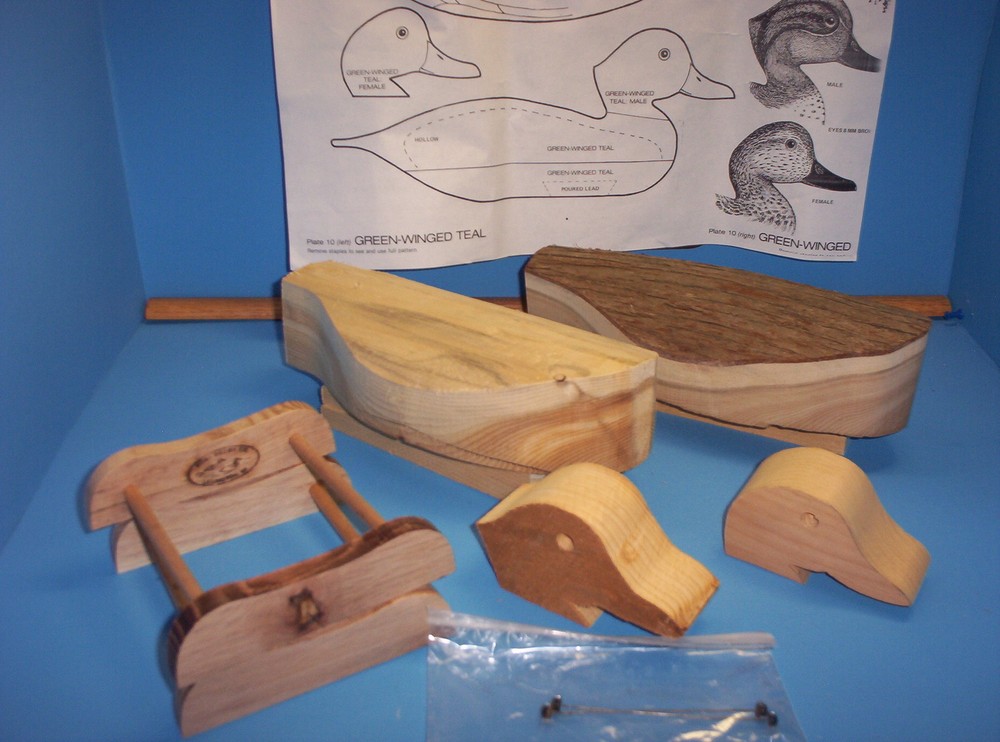 Blue-Winged Teal Cedar Caving Kit