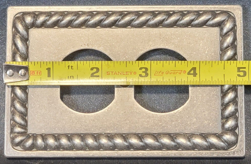 10 Metal Light Switch Plate Covers Rope Pattern
